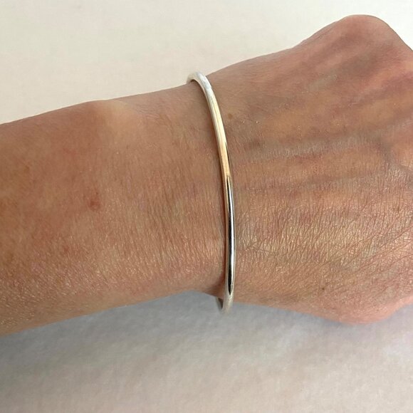 Sterling Silver 925 10MM Removable Bead Ball Cuff Charm Bracelet Sz 6.75" - Picture 6 of 16